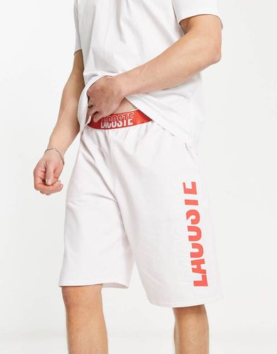 Pantaloncini da casa sporco con fascia in vita a contrasto - Lacoste - Modalova