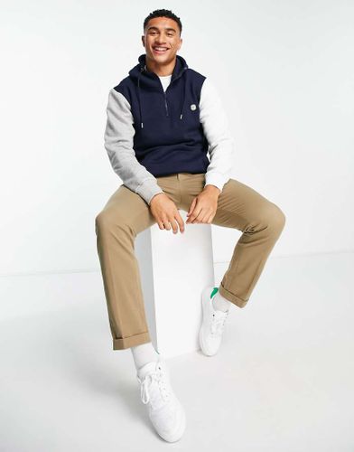 Felpa color block con zip corta - Le Breve - Modalova