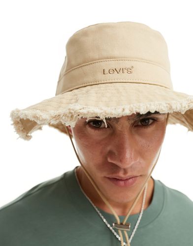 Cappello da pescatore color crema con logo - Levi's - Modalova