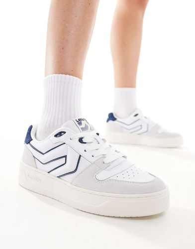 Glide L - Chunky sneakers bianche e blu navy con etichetta del logo - Levi's - Modalova