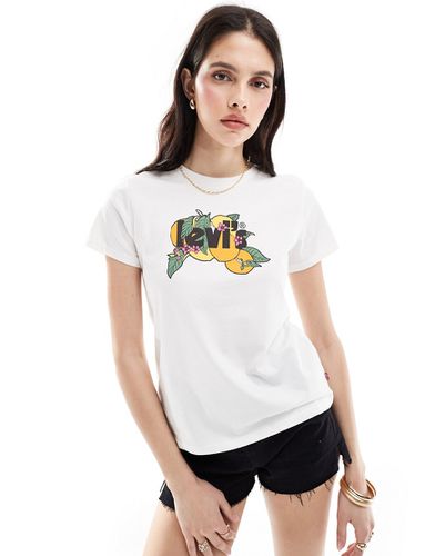 Perfect - T-shirt bianca con logo con frutta - Levi's - Modalova