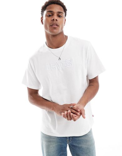 T-shirt vestibilità comoda bianca con logo - Levi's - Modalova