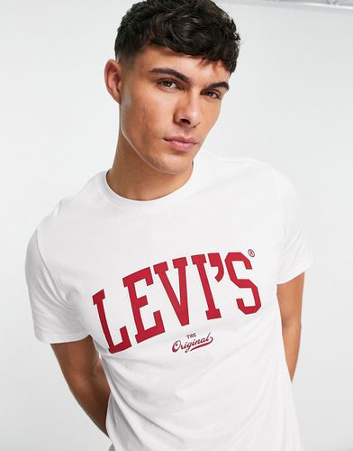 T-shirt bianca con logo stile college - Levi's - Modalova