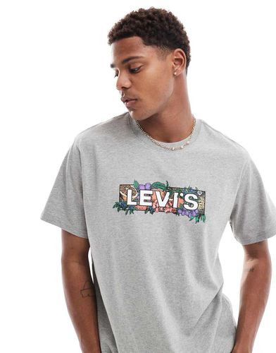 T-shirt comoda mélange con logo squadrato con frutta - Levi's - Modalova