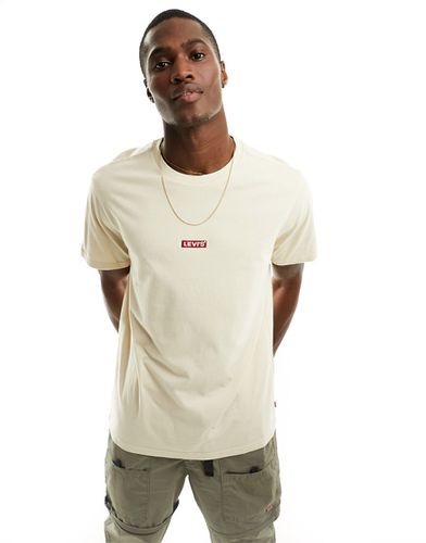 T-shirt color crema con logo centrale - Levi's - Modalova