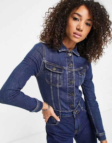 Giacca di jeans indaco con cucitura - Lee Jeans - Modalova