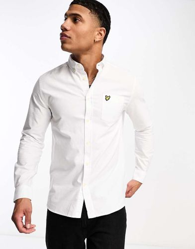 Camicia Oxford bianca regular fit con icona del logo - Lyle & Scott - Modalova