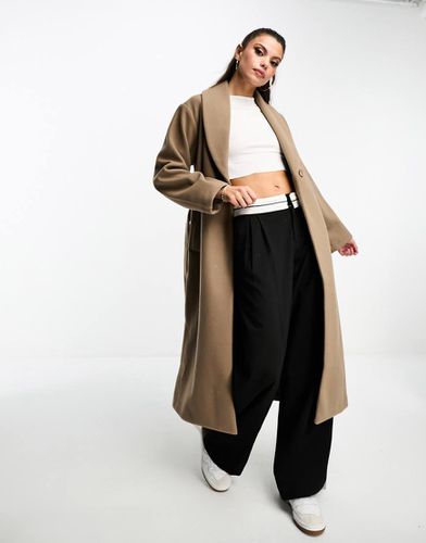 Cappotto oversize tortora con cintura - Monki - Modalova