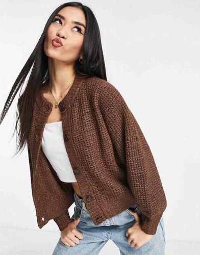 Cardigan in maglia - BROWN - Monki - Modalova