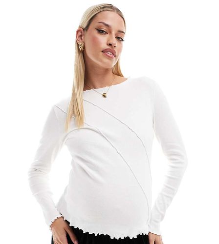 Mamalicious Maternity - Top a maniche lunghe con bordi smerlati - Mama.licious - Modalova