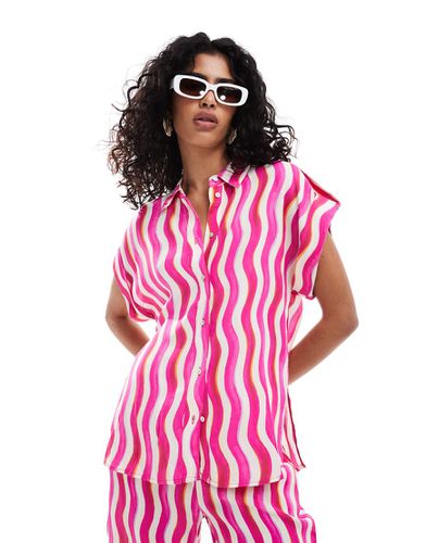 Camicia a righe ondulate in coordinato - Mango - Modalova