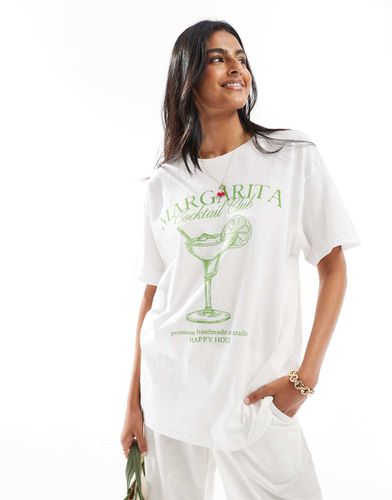 Margarita - T-shirt oversize bianca - Miss Selfridge - Modalova