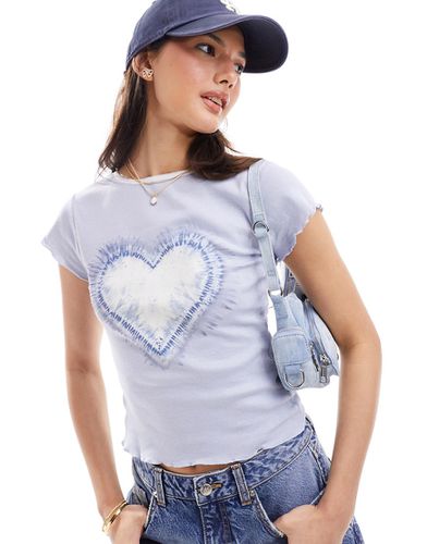 T-shirt mini pallido con stampa di cuore - Miss Selfridge - Modalova