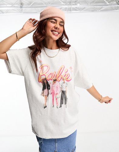 T-shirt oversize mélange con stampa su licenza "Barbie" - Miss Selfridge - Modalova