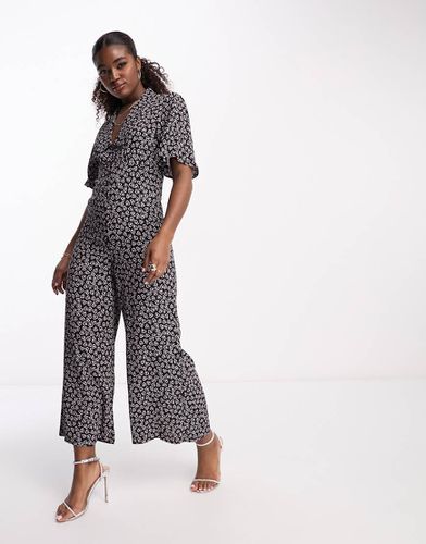 Daisy - Tuta jumpsuit con manica con volant e stampa di cuori - Nobody's Child - Modalova