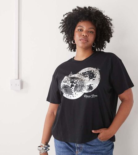 T-shirt imprimé disco - Noisy May Curve - Modalova