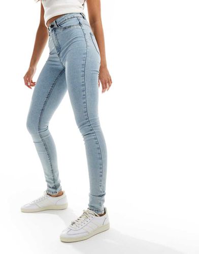 Callie - Jeans skinny a vita alta lavaggio azzurro acido - Noisy May - Modalova