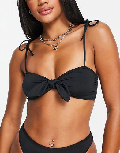 Top bikini con fiocco - BLACK - NA-KD - Modalova