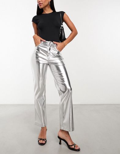 Pantaloni in similpelle PU metallizzato - Never Fully Dressed - Modalova