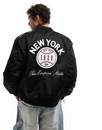 Giacca bomber nera con stampa NY Baseball sulla schiena - New Era - Modalova