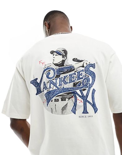 NY Yankees - T-shirt bianca con stampa Heritage - New Era - Modalova