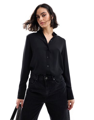 Camicia con bottoni nera - New Look - Modalova