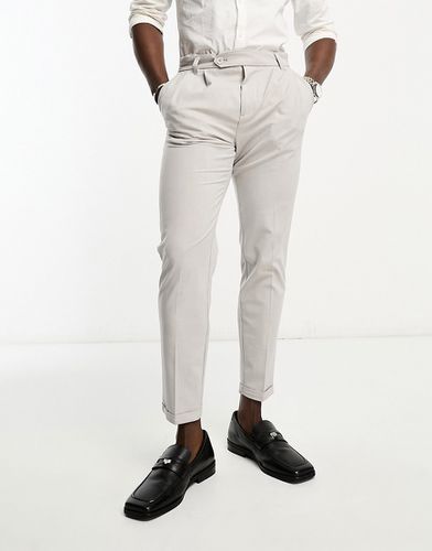 Pantaloni eleganti effetto lino color pietra - New Look - Modalova