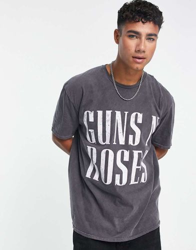 T-shirt slavato con stampa Guns N' Roses - New Look - Modalova