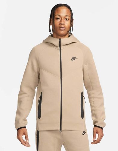 Tech Fleece - Felpa con cappuccio tecnica invernale in pile beige - Nike - Modalova