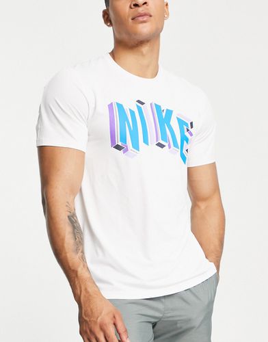 T-shirt anni '90 bianca con logo grafico - Nike Training - Modalova