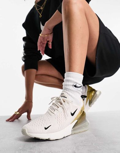 Air Max 270 - Sneakers da donna bianche e oro - Nike - Modalova