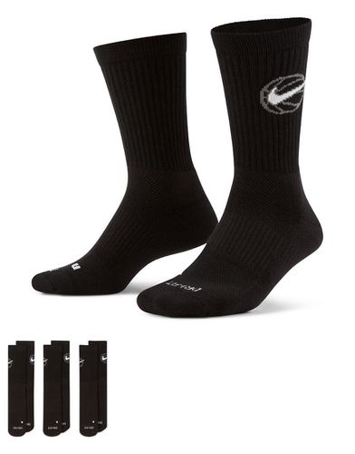 Nike Basketball - Everyday - Confezione da 3 paia di calzini unisex neri - Nike Football - Modalova