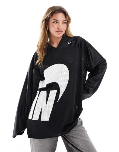 Dance - Maglia nera a maniche lunghe con logo - Nike - Modalova