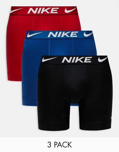 Dri-Fit Essential Micro - Confezione da 3 slip blu, rossi e neri in microfibra Dri-FIT - Nike - Modalova