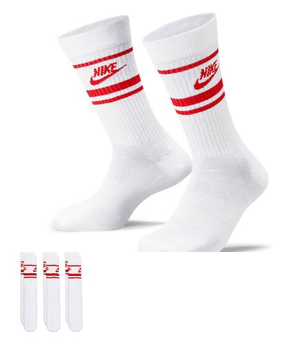 Everyday Essential - Confezione da 3 paia di calzini bianchi/rossi - Nike - Modalova