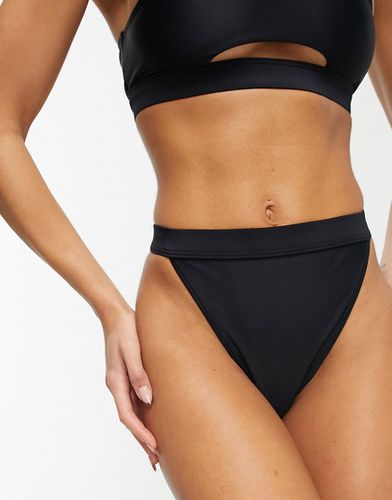 Mix & Match - Slip bikini a vita alta sgambati neri - South Beach - Modalova