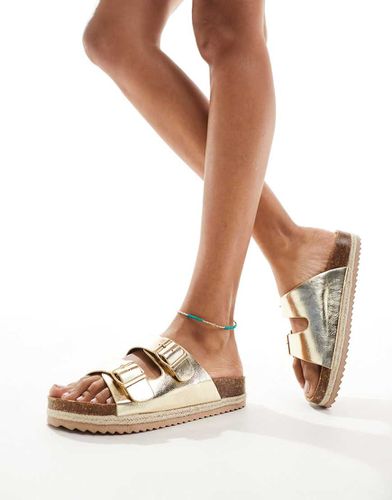 Sandali espadrilles color con doppia fibbia - South Beach - Modalova