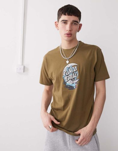 T-shirt à motif demi-lune et logo - Bleu - Santa Cruz - Modalova