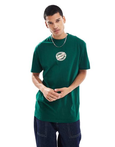 Santa Cruz - T-shirt verde con logo - Santa Cruz - Modalova