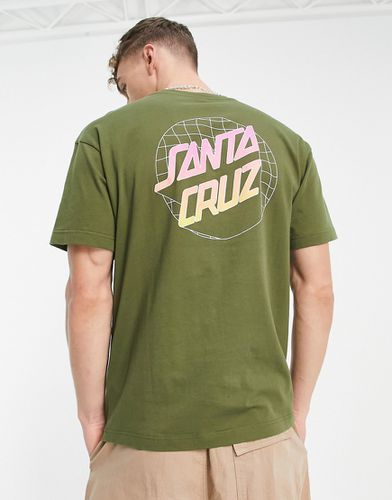 Realm Dot - T-shirt unisex kaki con stampa sul petto e sul retro - Santa Cruz - Modalova