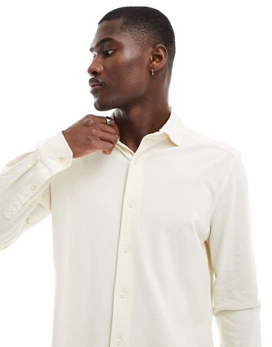 Camicia beige lavorata a nido d'ape - Scalpers - Modalova