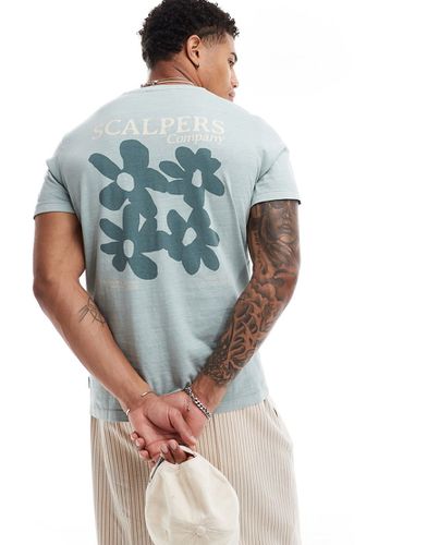 T-shirt chiaro con fiori - Scalpers - Modalova