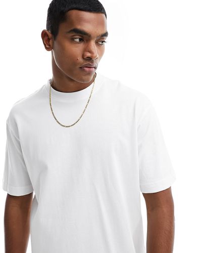 T-shirt oversize in tessuto pesante bianca - Selected Homme - Modalova