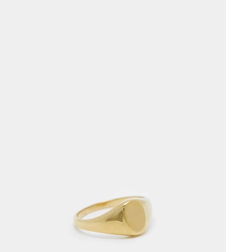 Anello con sigillo ovale placcato 18 ct - Seol + Gold - Modalova