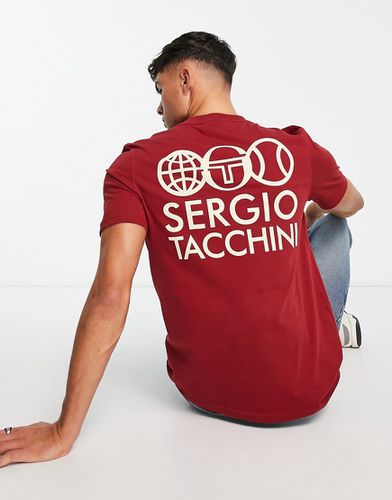 T-shirt rossa con stampa sul retro - Sergio Tacchini - Modalova