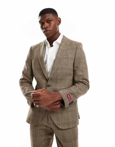 Blazer slim doppiopetto in tweed a quadri in coordinato - Shelby & Sons - Modalova