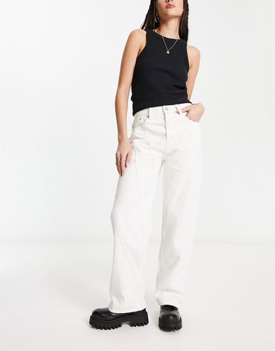 Jeans dritti bianchi con cuciture a vista - Signature 8 - Modalova