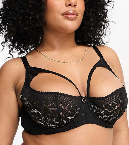 Reggiseno senza coppe nero e crema - Simply Be - Modalova