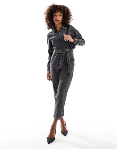 Tuta jumpsuit slavato in denim - Style Cheat - Modalova