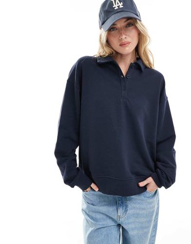 STR - Polo oversize blu navy - Stradivarius - Modalova